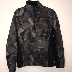 Men’s black/gray Spyder pullover size S